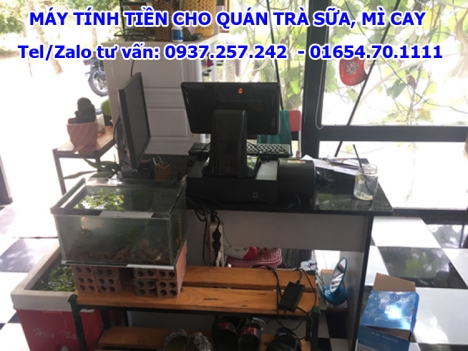 Máy tính tiền cho quán mì cay, trà sữa tại Cao Lãnh, Đồng Tháp