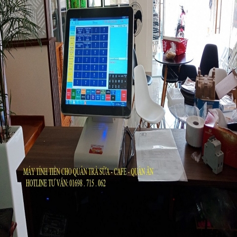 Hỗ trợ máy tính tiền cảm ứng 2 màn hình rẻ nhất cho quán cafe tại sóc trăng 