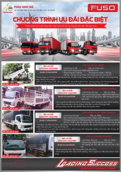 Chương trình ưu đãi đặc biệt 05 xe Fuso duy nhất