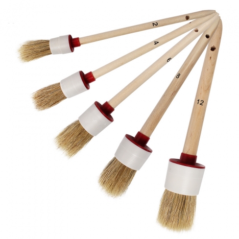 Bộ 5 cọ mềm vệ sinh nội ngoại thất xe tiện dụng