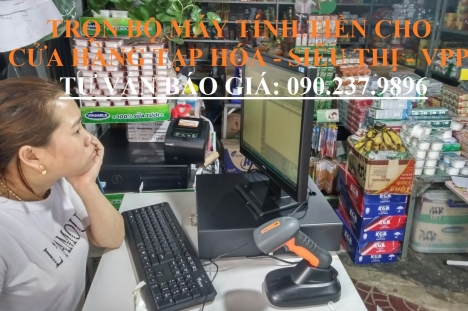 Trọn bộ máy tính tiền dùng cho siêu thị tại Bắc Ninh