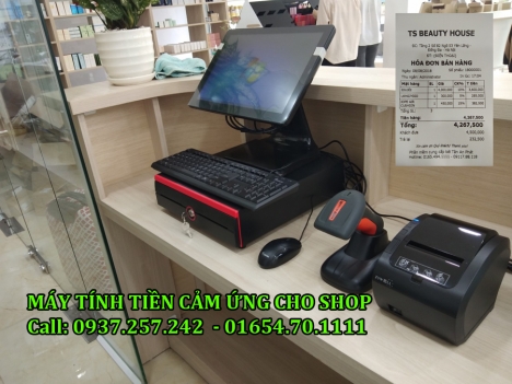 Bán máy tính tiền cảm ứng cho shop quần áo, phụ kiện, mỹ phẩm tại Phú Quốc, Hà Tiên