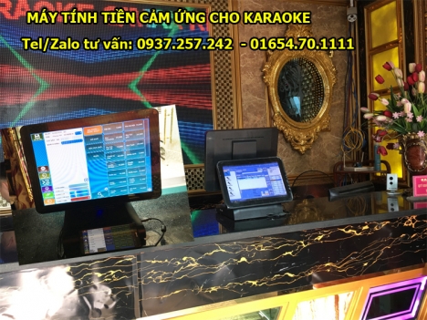 Bán máy tính tiền hiển thị 2 màn hình cho karaoke, bida tại Phú Quốc, Hà Tiên