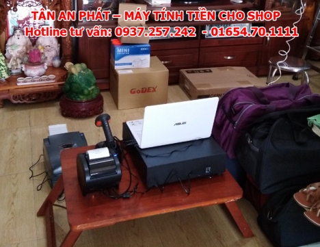 Bán trọn bộ máy tính tiền cho shop thời trang, shop giày dép tại Phú Quốc, Hà Tiên