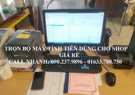 Máy tính tiền trọn bộ dùng cho shop giá rẻ tại Đăk Lăk