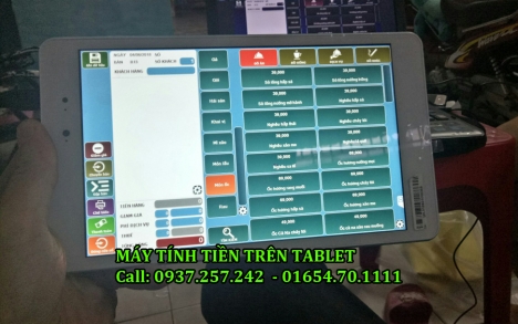 Bán trọn bộ máy tính tiền nhỏ gọn trên tablet tại Sóc Trăng, Bạc Liêu, Cà Mau