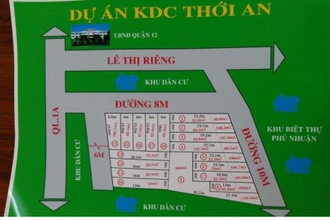 Cần bán gấp 2 lô đất ở đường Lê Thị Riêng, quận 12, gần UBND quận 12