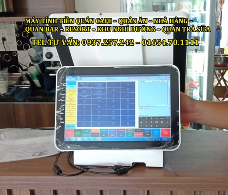 Bán trọn bộ máy tính tiền cho quán trà sữa tự phục vụ