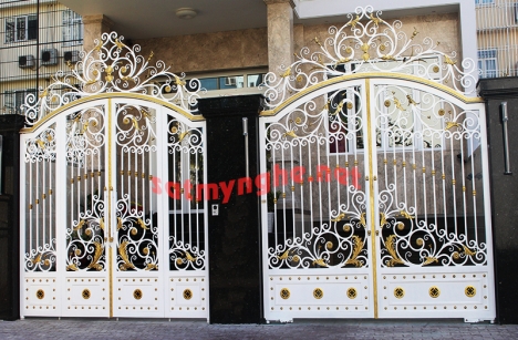 Mẫu cổng sắt mỹ nghệ đẹp