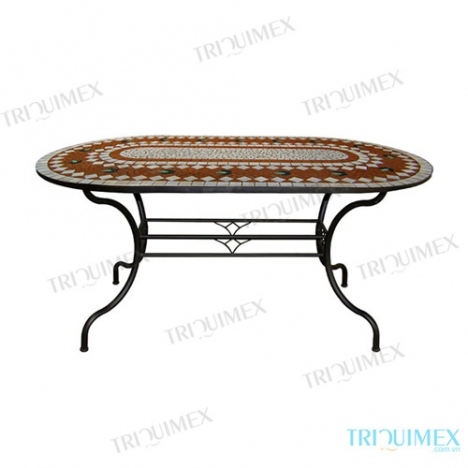 Bàn nhà hàng phong cách mosaic sang trọng hiện đại