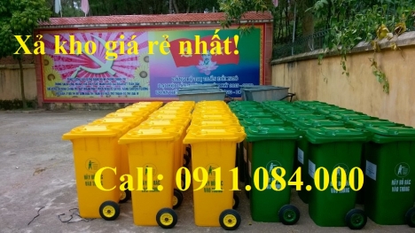 Nha Trang: Xả kho thùng rác nhựa 120 lít đủ màu sắc hàng nhập khẩu