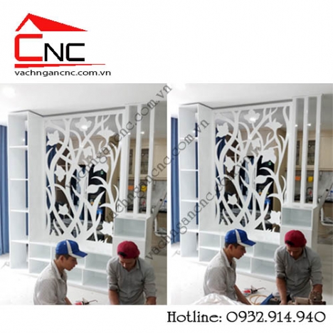Cung cấp ván và thi công vách ngăn trang trí cnc bằng gỗ
