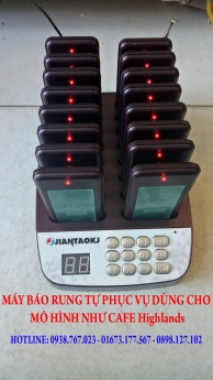 Bán máy báo rung lấy thức ăn nước uống cho nhà hàng - cafe mô hình như café HIGHLANDS