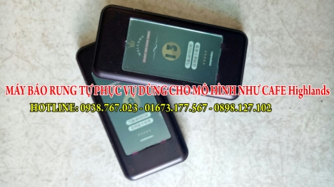 Bán máy báo rung lấy thức ăn nước uống cho nhà hàng - cafe mô hình như café HIGHLANDS
