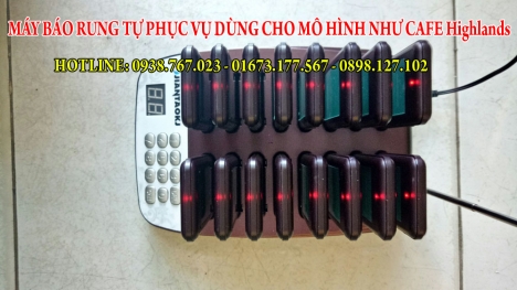 Bán máy báo rung lấy thức ăn nước uống cho nhà hàng - cafe mô hình như café HIGHLANDS