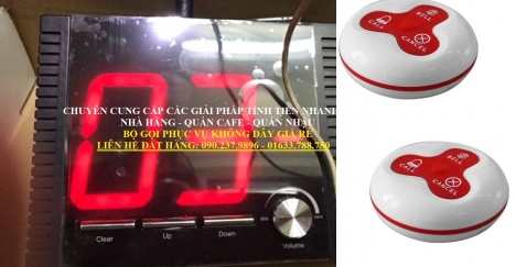 BỘ THIẾT BỊ GỌI TÍNH TIỀN KHÔNG DÂY DÙNG CHO NHÀ HÀNG 