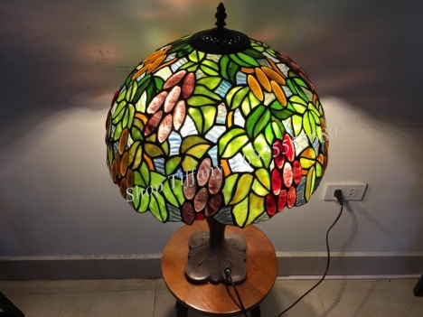 Đèn Bàn Tiffany Họa Tiết Nho