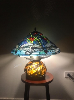 Đèn Nấm Tiffany Họa Tiết Chuồn Chuồn