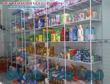 Giá kệ ,kệ sắt lắp ráp,kệ trưng bày sản phẩm,kệ hội chợ  tháo ráp Việt Cường Phát