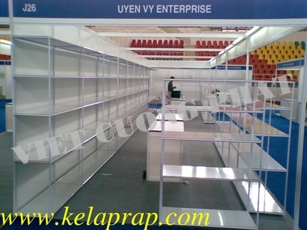 Giá kệ ,kệ sắt lắp ráp,kệ trưng bày sản phẩm,kệ hội chợ  tháo ráp Việt Cường Phát
