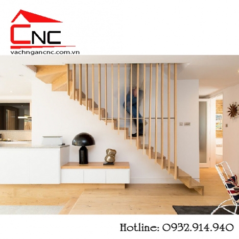 Xu hướng trang trí cầu thang, phòng khách bằng lam gỗ cnc 2018