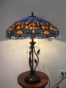 Đèn Bàn Tiffany Họa Tiết Chuồn Vàng