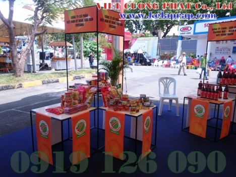 Giá kệ ,kệ sắt lắp ráp,kệ trưng bày sản phẩm,kệ hội chợ  tháo ráp Việt Cường Phát