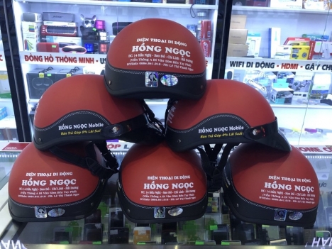 Nhận in mũ bảo hiểm quảng cáo
