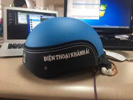 Nhận in mũ bảo hiểm quảng cáo