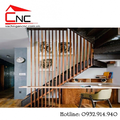 Xu hướng trang trí cầu thang, phòng khách bằng lam gỗ cnc 2018