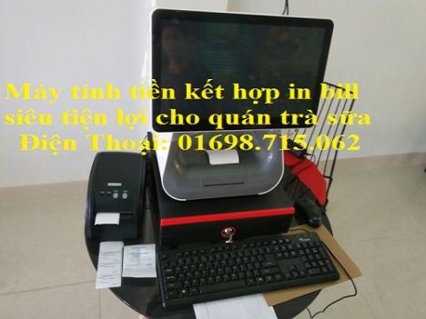  Máy tính tiền kết hợp in hóa đơn cho quán trà sữa tại Kiên Giang 