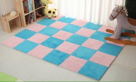 Thảm lông trải sàn- Thảm lông xốp Hàn Quốc ghép