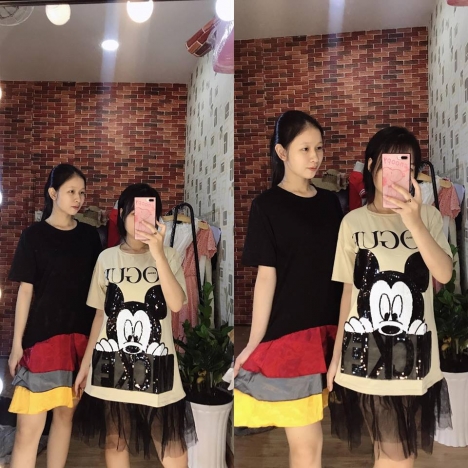 Đầm mickey đuối xòe