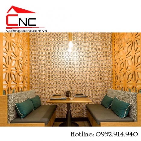Những tấm vách bình phong cnc bằng gỗ và nhựa đẹp