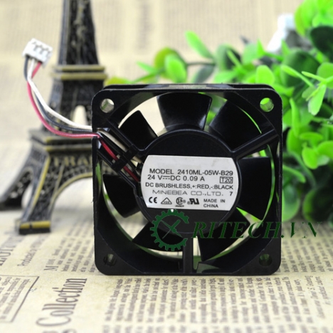 Quạt DC 3 dây NMB 2410ML-05W-B29 24V kích thước 60x60x25mm giá rẻ