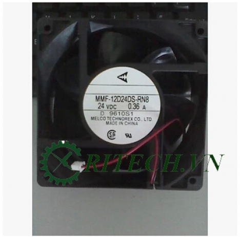 Quạt DC 3 dây MMF-12D24DS-RN8 24V kích thước 12x12x3.8cm cho biến tần mitsubishi giá rẻ