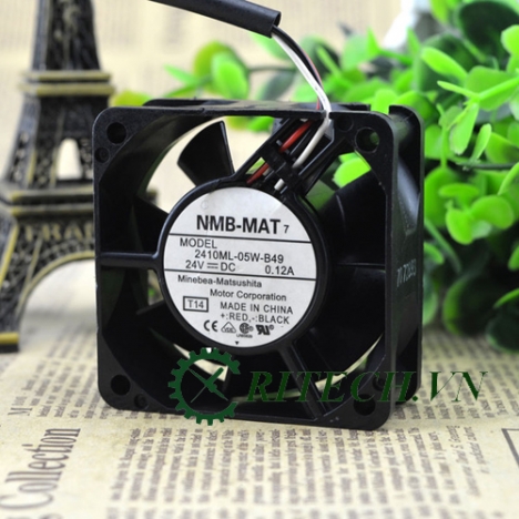 Quạt DC 3 dây NMB 2410ML-05W-B49 24V kích thước 60x60x25mm giá rẻ