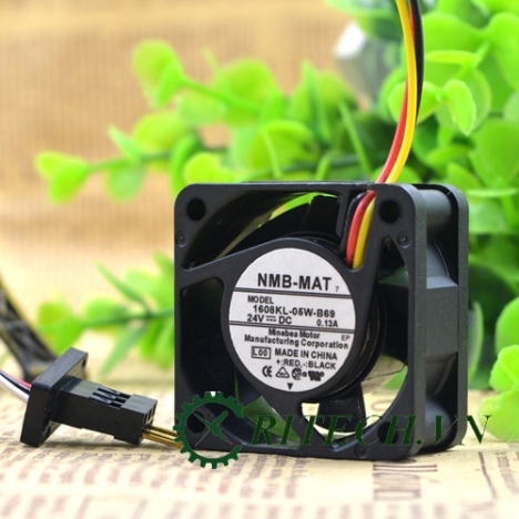 Quạt DC 3 dây NMB 1608KL-05W-B69 24V kích thước 40x40x20mm chính hãng
