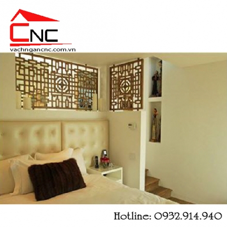 Vách ngăn giá rẻ, tấm vách ngăn hoa văn cắt cnc gỗ tại hcm