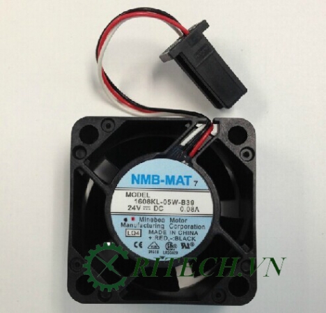 Quạt DC 3 dây NMB 1608KL-05W-B49 24V kích thước 40x40x20mm giá rẻ