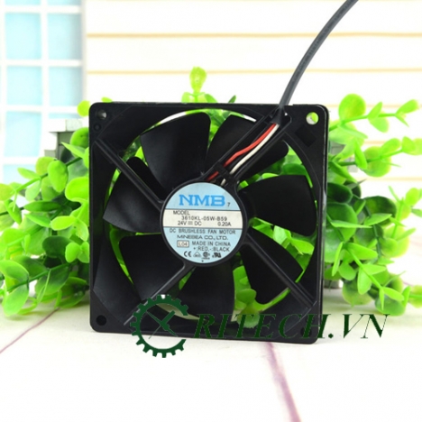 Quạt DC 3 dây NMB 3610KL-05W-B59 24V kích thước 90x90x25mm chính hãng