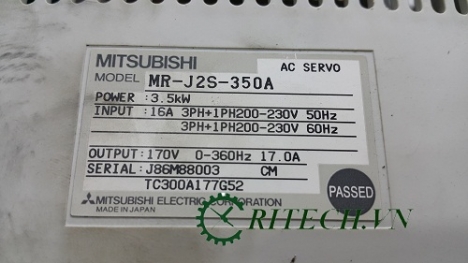 Sửa servo mitsubishi MR-J2S-350A lỗi AL.32: Overcurrent và AL.32: Overcurrent chuyên nghiệp