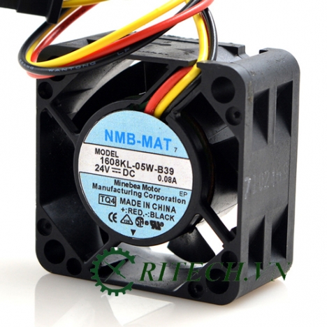 Quạt DC 3 dây NMB 1608KL-05W-B59 24V kích thước 40x40x20mm giá rẻ
