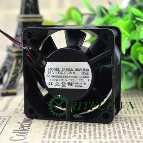 Quạt DC 3 dây NMB 2410ML-05W-B30 24V kích thước 60x60x25mm chính hãng