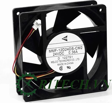 Quạt DC 3 dây MMF-12D24DS-CM2 24V kích thước 12x12x3.8cm cho biến tần mitsubishi giá rẻ