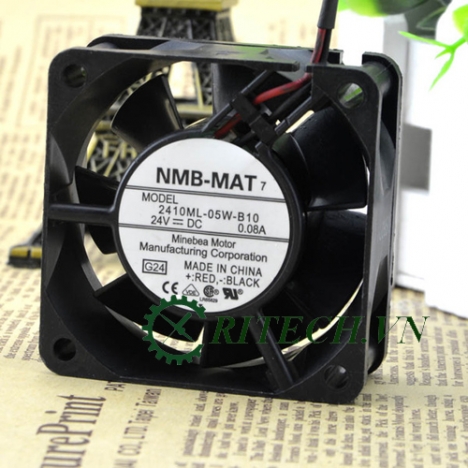 Quạt DC 3 dây NMB 2410ML-05W-B10 24V kích thước 60x60x25mm giá rẻ