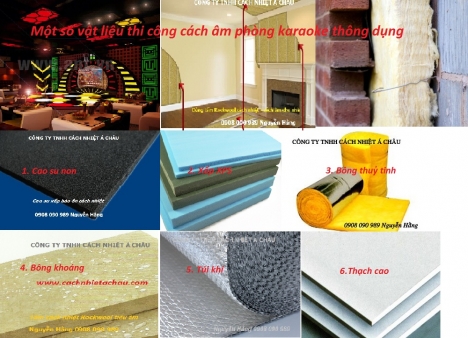 Vật liệu cách âm các loại thường dùng. Gía rẻ