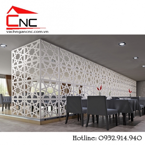 Vách ngăn hoa văn - vách gỗ trang trí cnc đẹp nội thất 2018