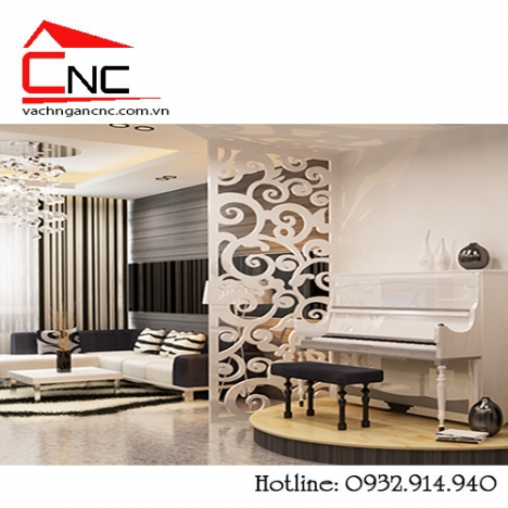 Vách ngăn hoa văn - vách gỗ trang trí cnc đẹp nội thất 2018