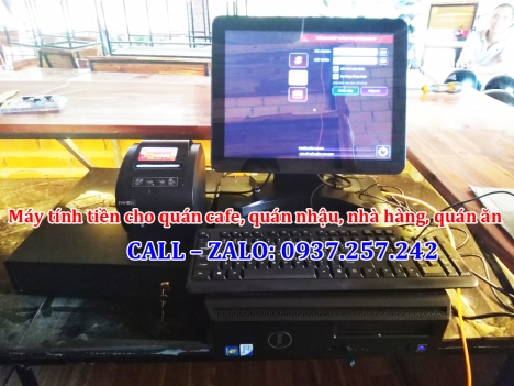 Bán máy tính tiền cảm ứng đầy đủ cho quán cafe, quán nhậu tại Phú Cường, Rạch Sỏi